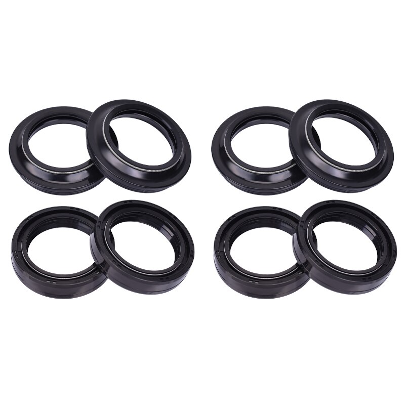 Sello de aceite de horquilla delantera y cubierta antipolvo para Hyosung GT650P GT650R GT650S GT650 COMET GV650 AQUILA PROGRESS ST7 ST7D, 41x54x11 /41 54: 4pcs Oil 4pcs Dust