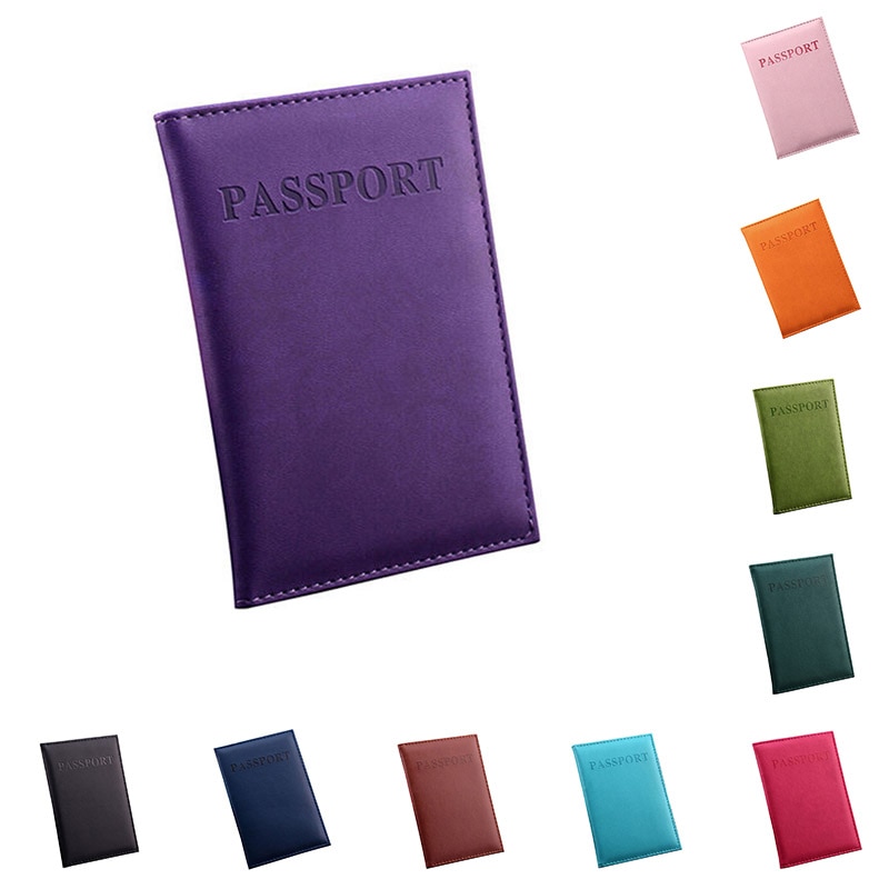 Classy Practical Travel Case Passport ID Card Cover Holder Protector Organizer PU Leather Women Men Wallet