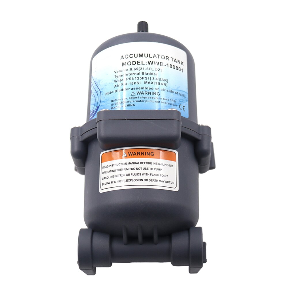 125 PSI Accumulator Tank 1/2" Male NPT - Water Storage Pressure Vessel/Pulsation Dampening Device for RV Camper Caravan