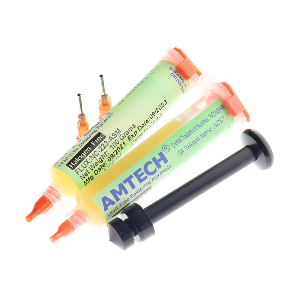 AMTECH – pâte à souder pour PCB, Flux de graisse pour soudure, pas de nettoyage, SMD, 10cc, BGA, NC-223-ASM