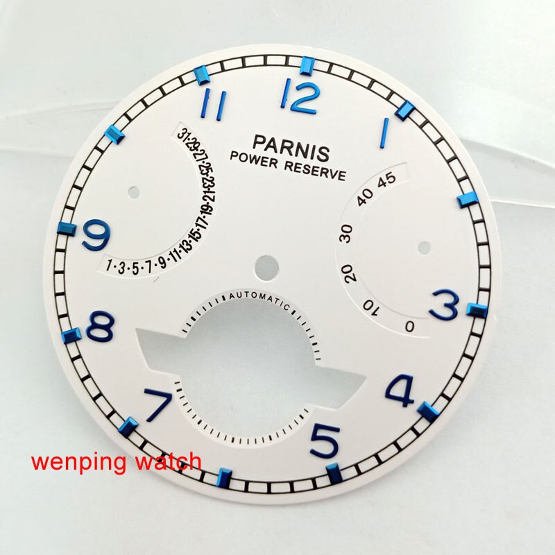 Parnis 37mm White Dial fit Asia st2505 automatic movement mens' watch P747