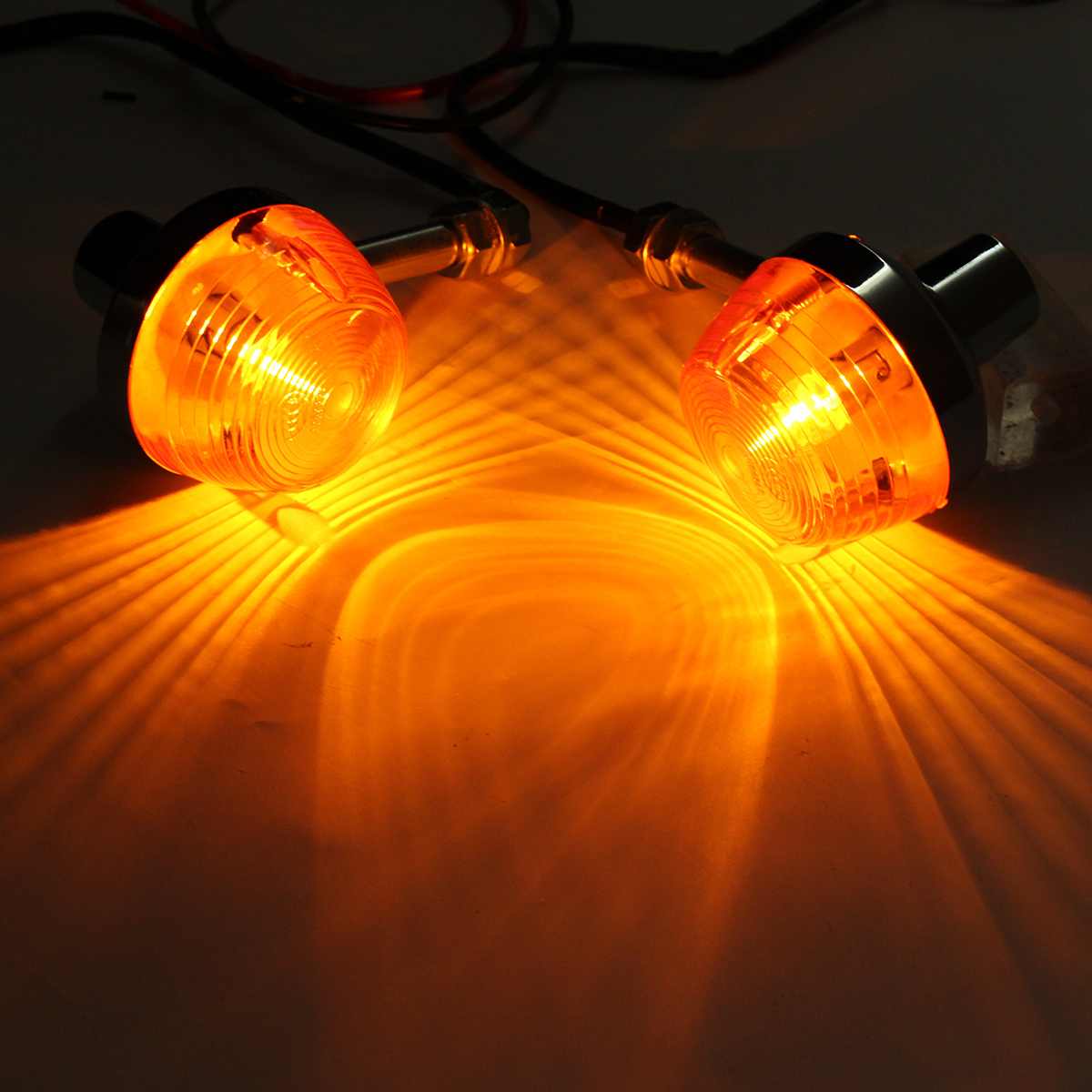 2/4 Stuks Motorcycle 10Mm Richtingaanwijzer Indicatoren Amber Voor Honda XL100 C70 CT70 CT90 CB350 CM400 CB450 CB750