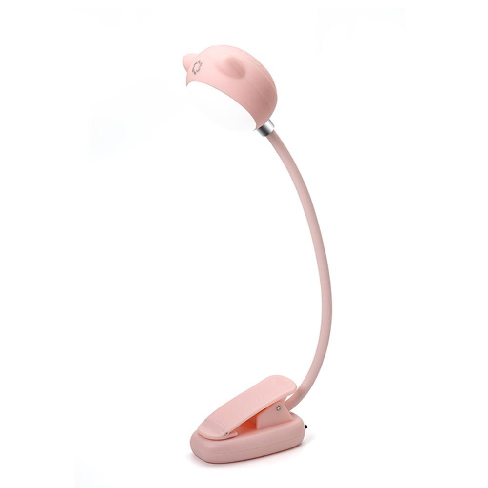 Rechargeable Clip-on Study Light Gooseneck 12 LEDs Dimmable with Bluetooth Speaker Functionspeaker clip light: Pink