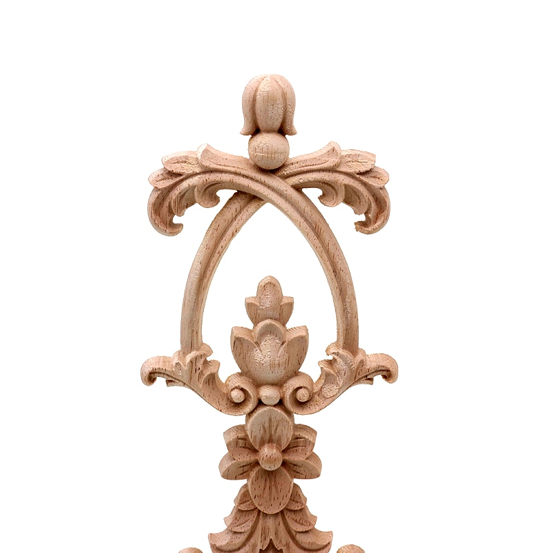 Europese applique massief hout lange stuk woondecoratie carve patronen of ontwerpen op houtwerk accessoires