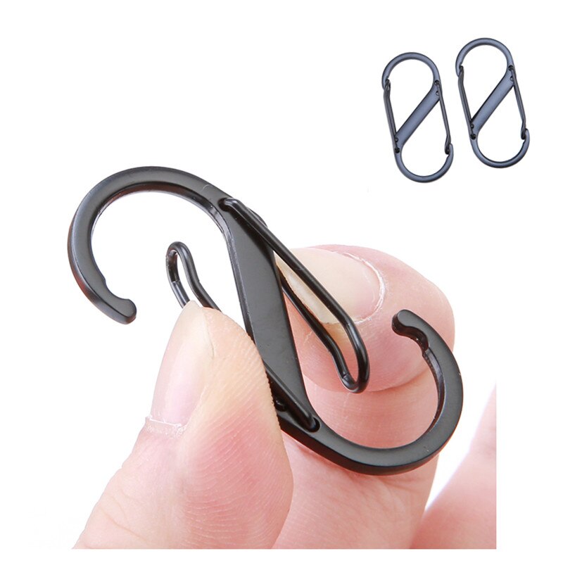 2 stuks karabijnhaken voor wandelen, klimmen, toeristische tenthaken, outdoor wandelhaken, rugzak, gesp, hanger, fleshaken