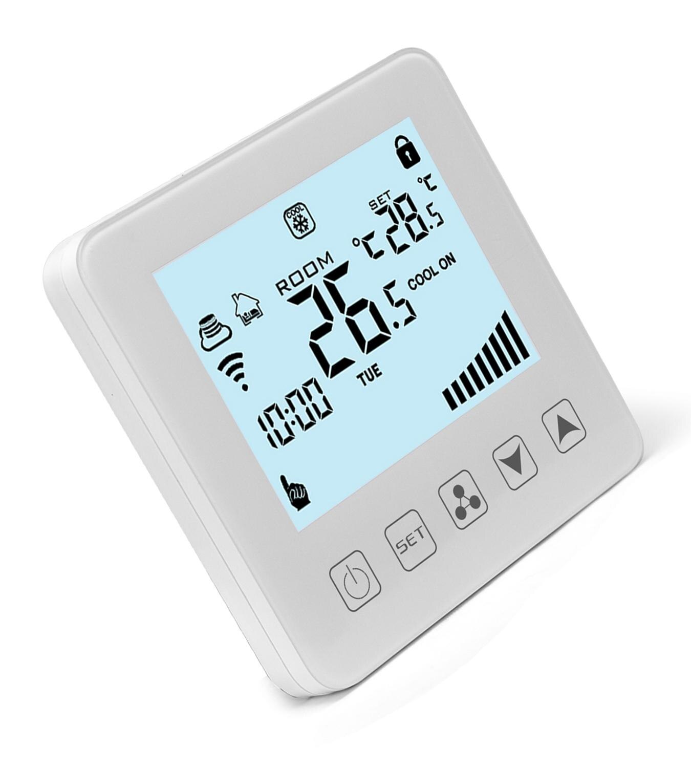 digital programmable damper fan thermostat for central air conditioner temperature controller remote wifi control