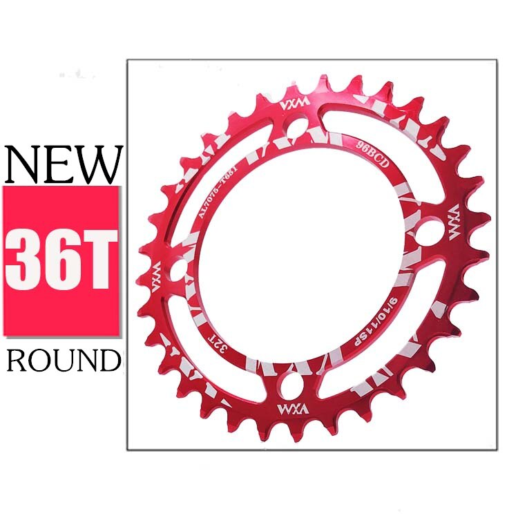 VXM Ronde 96BCD Kettingblad mtb 32T 34T 36T 38T crankstel tandplaat Onderdelen voor shimano m4000 deel van de Haomeng tandplaat: 36T Red