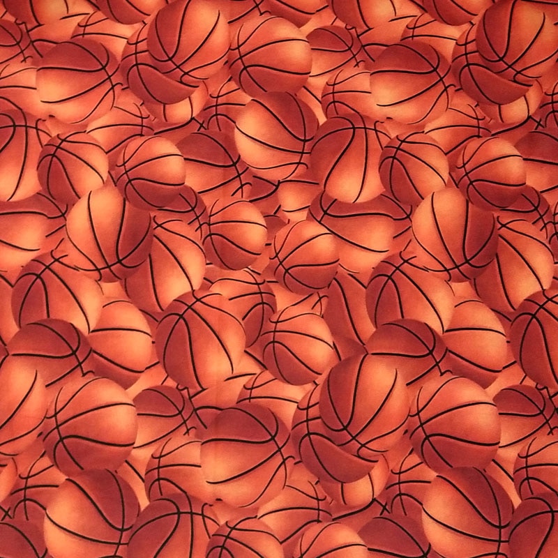 50x105cm Classic Brown Basketball Printed Cotton Fabric Basketball Fabric Patchwork for DIY Sewing Cloth Dress Party Home Decor