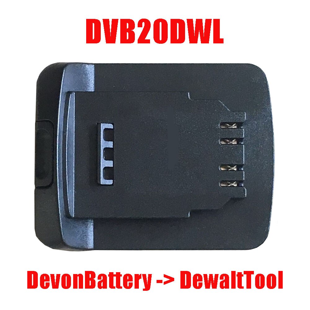 Li-ion akkumuunnin adapteri dewalt 18v 20v litium työkalu makita bosch aeg ridgid devon worx milwaukee  m18 akku: Dvb 20 dwl