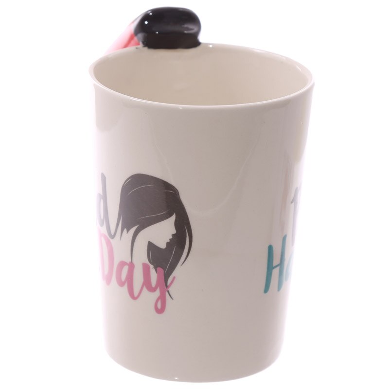 Ceramic Hair Dryer Mug Ladies Tool Hair Dryer C Hair Salon Bathroom Decor Vanity Decor Coffee Cup Hairdresser