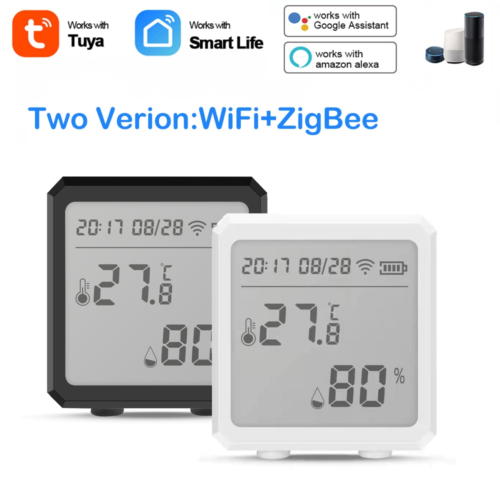 Tuya Smart WIFI Zigbee Temperature And Humidity Sensor Indoor Hygrometer Thermometer With LCD Display Support Alexa Google Assis
