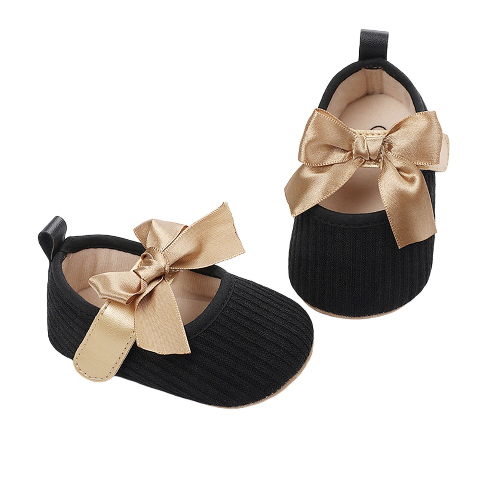 Newborn Princess Bowknot Shoes, Infant Hollow Out Prewalker with Hook and Loop (White, Grey, Pink, Red, Black)