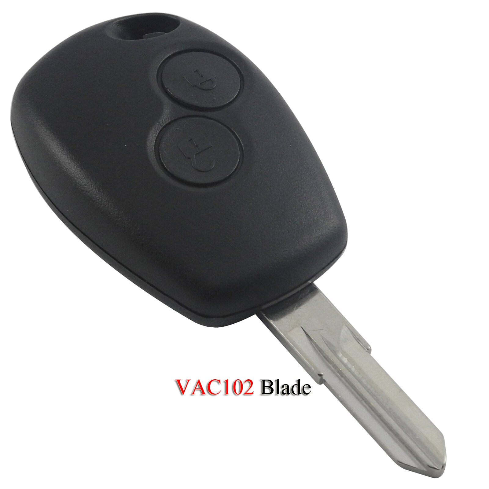 Kuterie coque de clé de voiture à distance pour Renault mégane Modus Clio Kangoo Logan Sandero Duster 2 boutons avec lame de clé non coupée: VAC102 Blade