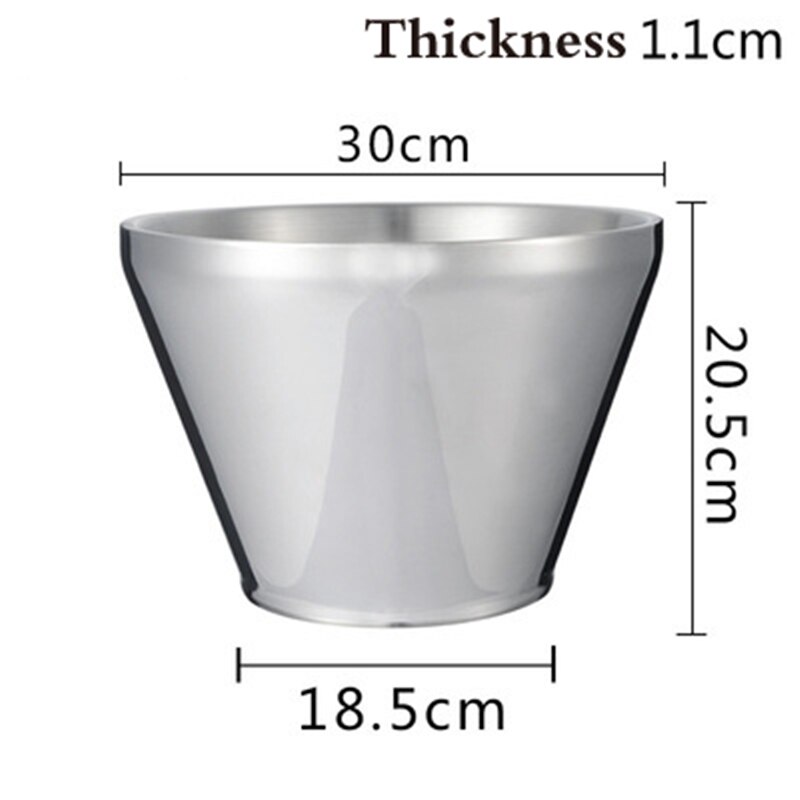 Stainless steel portable ice bucket with ice clip bar KTV beer red wine champagne ice bucket commercial ice bucket: 10