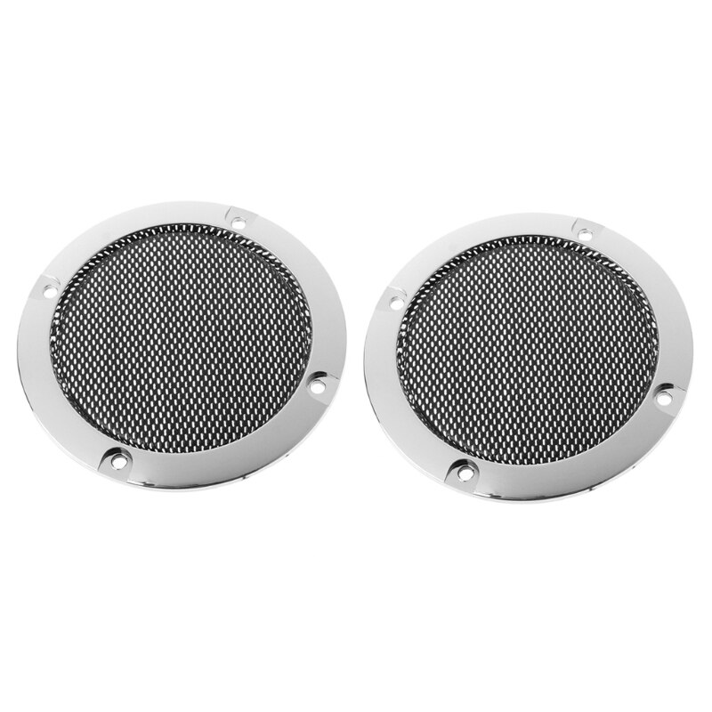 2 Pcs 3 \ "Inch Zwart Speaker Cover Decoratieve Cirkel Metalen Grille