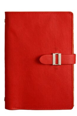 Leather PU Smart Reusable Erasable Notebook Smart Wirebound Notebook Cloud Erase Notepad Note Pad Lined With Pen App Connection: Red