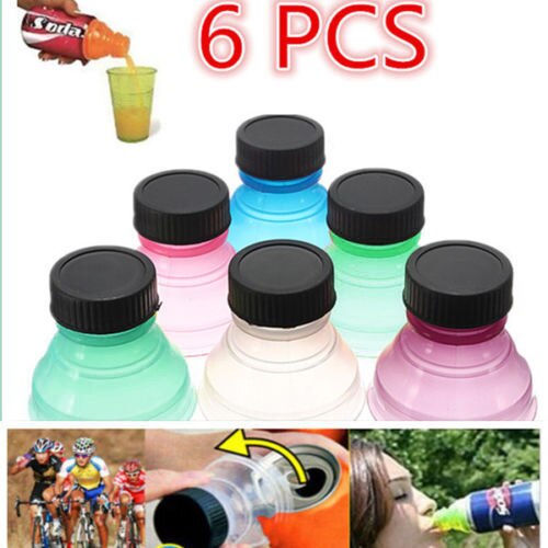 6Pcs /1Set Tops Snap On Pop Soda Can Bottle Caps Cover for cold cola drinks