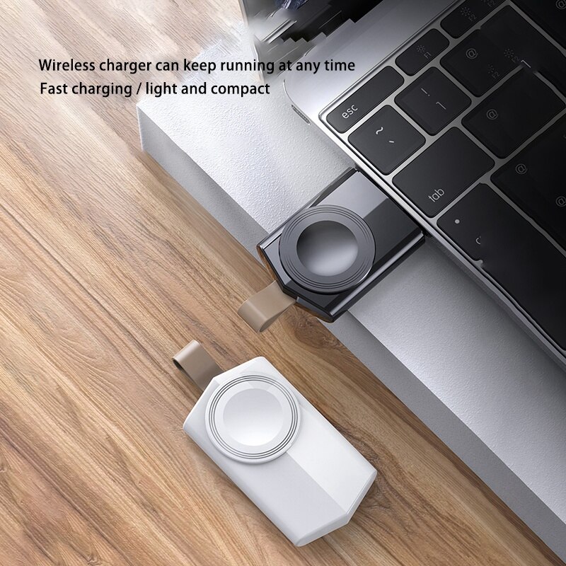 Wireless Watch Charger, USB Direct Charge Anti-Interference Induction Charger for Apple Watch