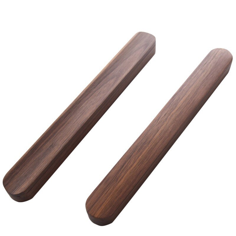 Wooden Life Minimalist Chop Sticks Black Walnut Solid Wood Chopsticks Set with Box Case Portable Outdoor Travel