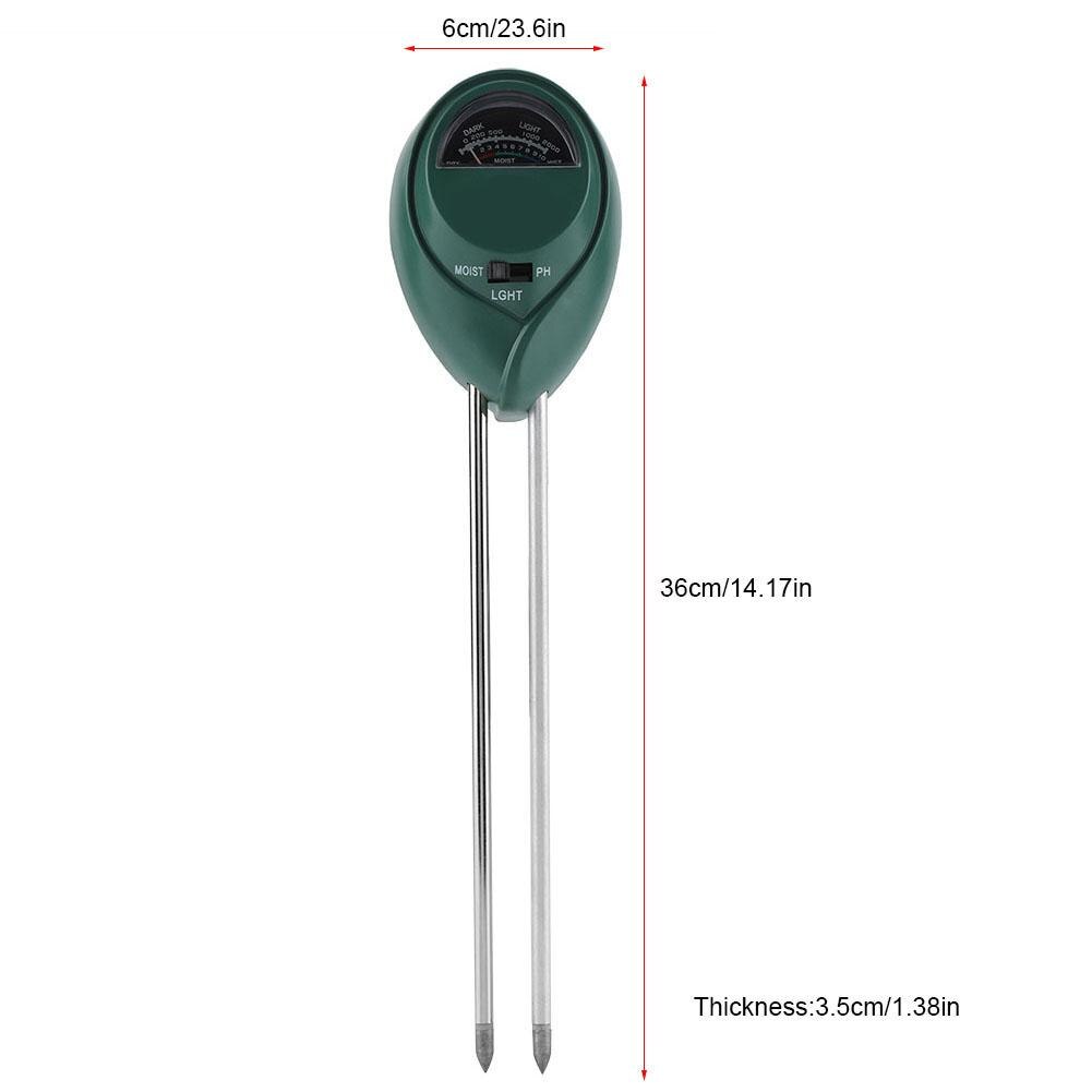 3 in 1 ph tester jorddetektor vand fugt fugt lys testmåler sensor til haveplante blomst hydrometer landbrugshave