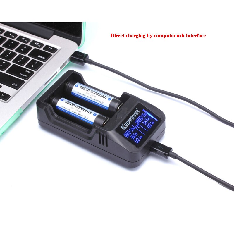KeepPower L2 3,7 v 26650/18650/18500 Intelligenz Li-Ion Batterie USB LCD Ladegerät