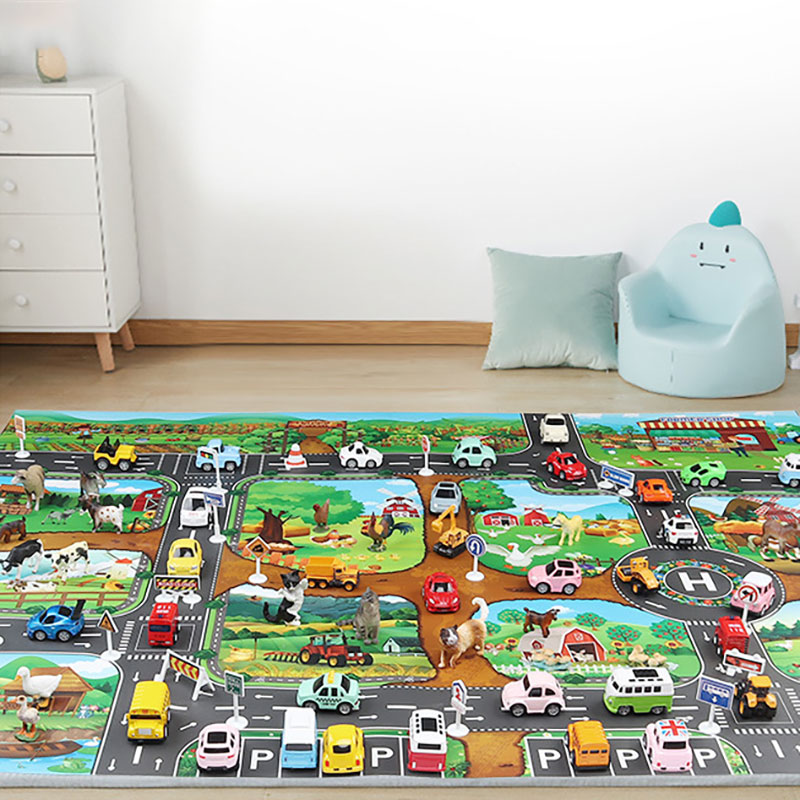 Baby Farm Road Mat Puzzel Land Path Speelmat Tapijt Verkeer Tapijt Indoor Playmat Creeping Games Pad Leggen Dekens Familie Decor