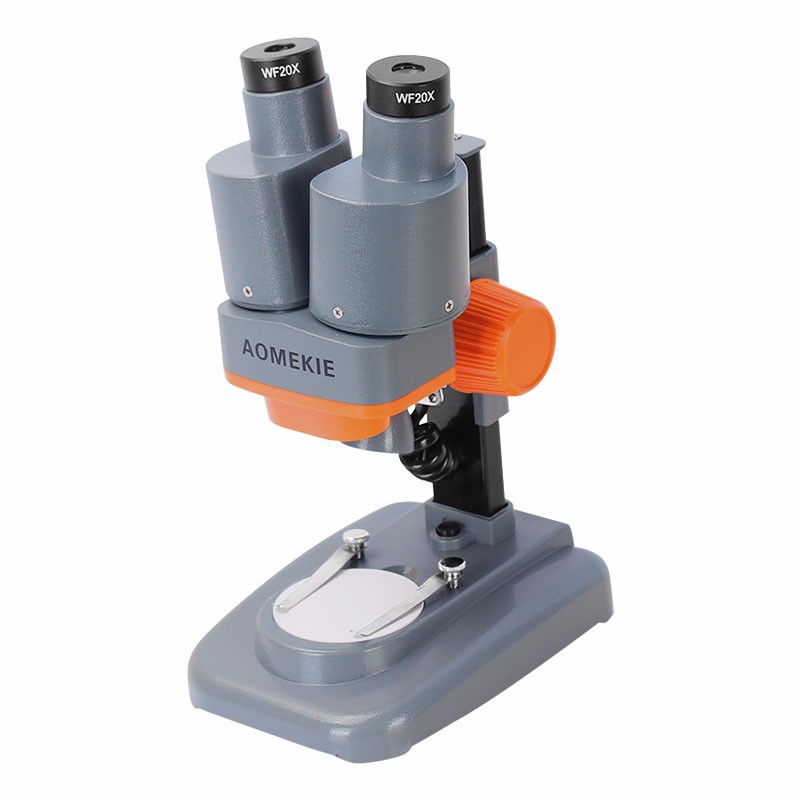 AmScope 20X-40X Portable LED Top and Bottom Lights Stereo Microscope + 36 Biolog