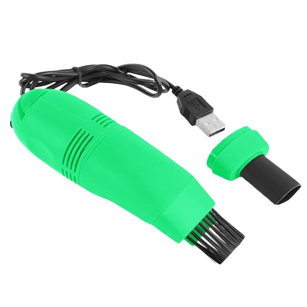 Mini Computer Vacuum USB Keyboard Cleaner PC Laptop Brush Dust Cleaning Kit MGO3 Quickly absorb stubborn dust: Green