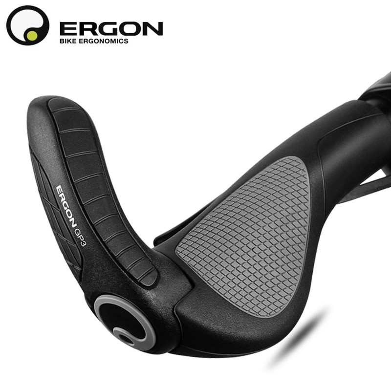 Ergon Bicycle Handlebar Grips GP1 GP3 MTB Road Bike Bar End Mount Clamp Handle Grip Ergonomics Rubber Cycling Parts Lock Grips