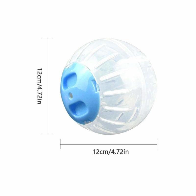 1pcs1 0/12cm Hamster cochon d'inde exercice boule en cours d'exécution Transparent poreux Simple opération en plastique jouet interactif pour animaux de compagnie
