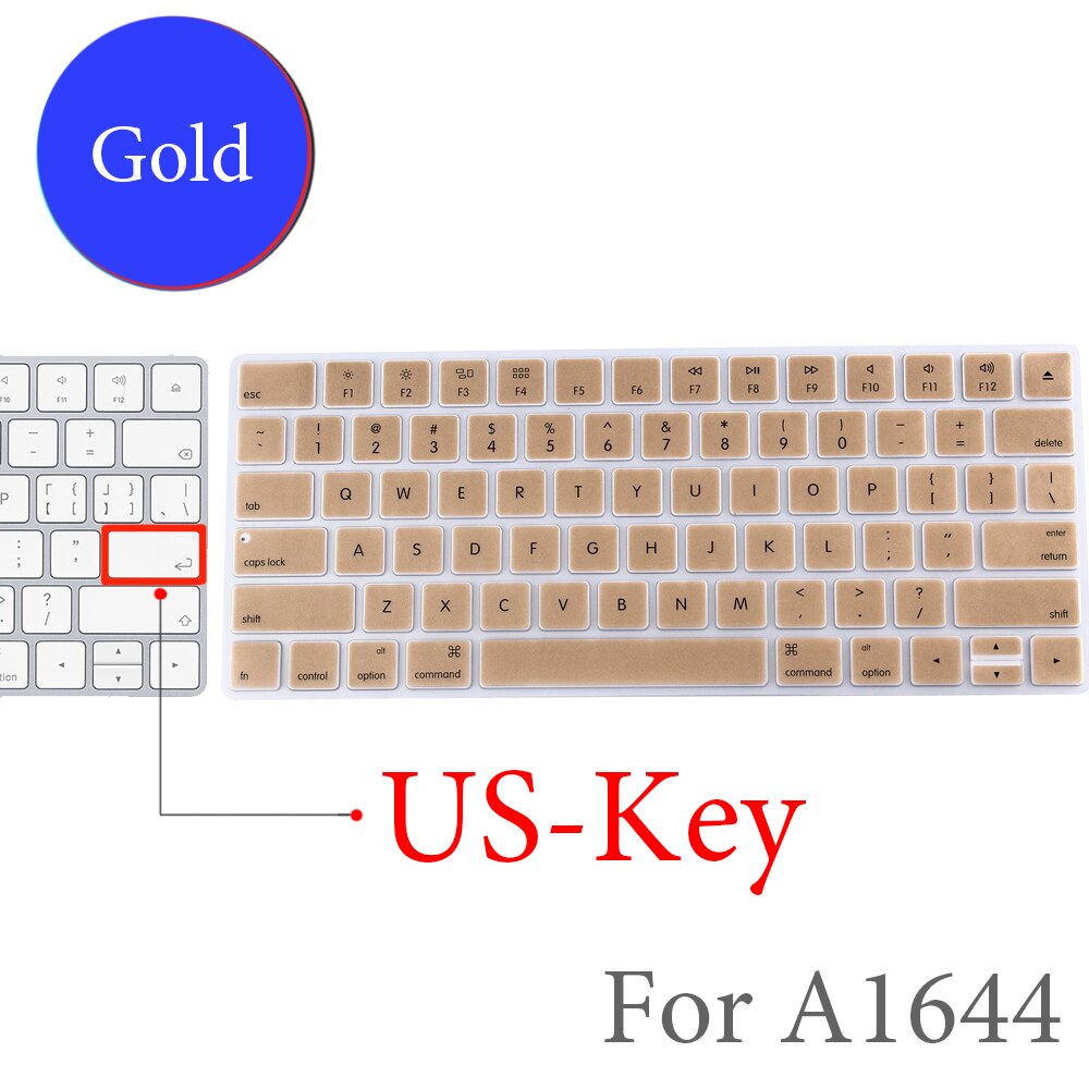 Für Apple Bluetooth Wireless keybord MLA22LL/ A1644 IMAC Magie Tastatur abdeckung Protector Silikon Abdeckung UNS/EU Version: US-Key-G