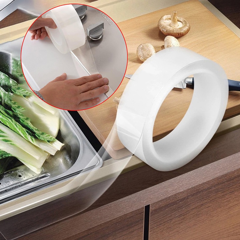 Wall Corner Line Sticker Ceramic Sticker PVC Waterproof Kitchen Tape Bathroom Accessories Self Adhesive Transparent Stickers