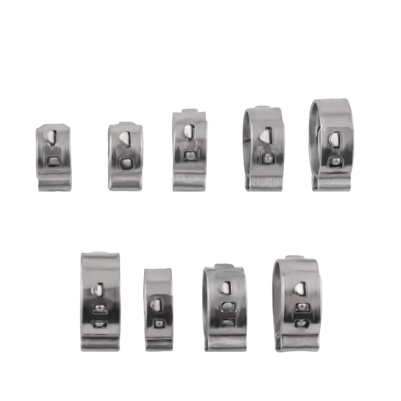 70 pièces/ensemble colliers de serrage simple oreille tuyau colliers de carburant assortiment pour tuyau hydraulique carburant 5.3-14.0Mm