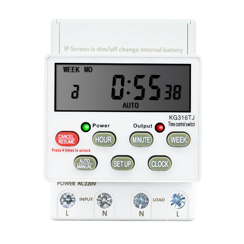 Din Rail Installation KG316TJ Mini Daily Weekly 7 Days Programmable Digital Time Switch Relay Timer Control AC 220V 230V