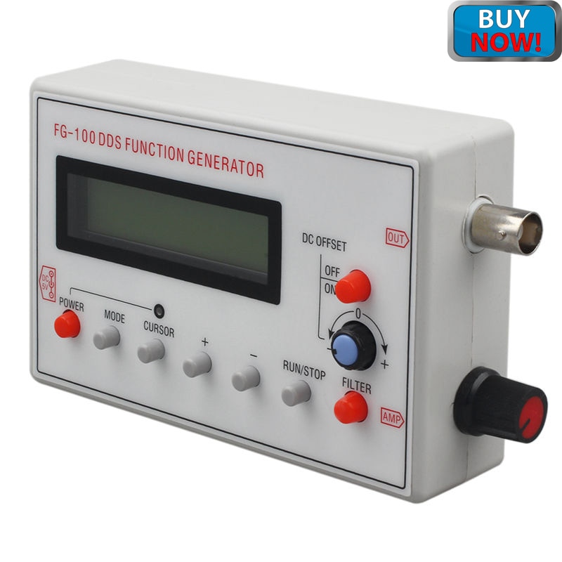 Fg -100 dds signalgenerator frekvens tæller 1hz-500 khz sinusbølge / trekanter og savtandbølge justerbar frekvensamplitude