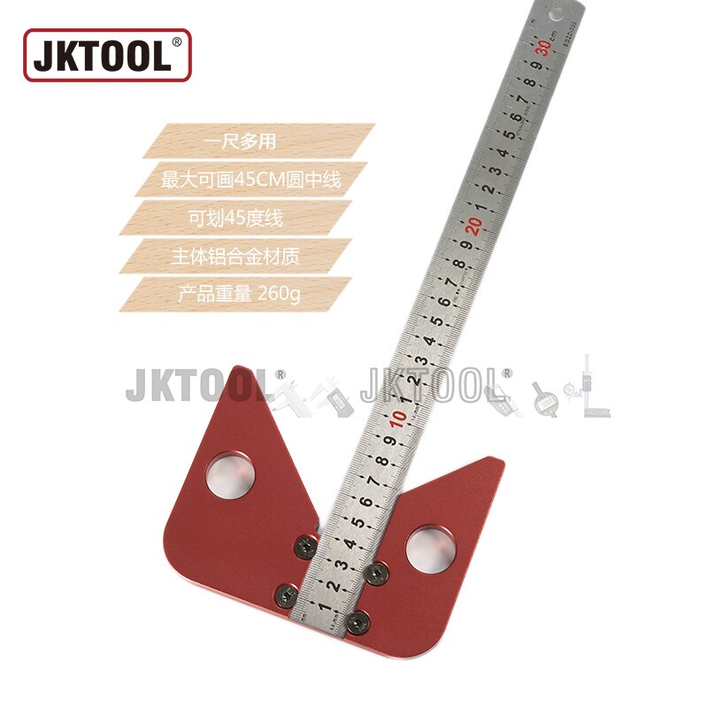 Center finding Gauge with 45 degree angle scribe round center line scribe Center Marking Gauge