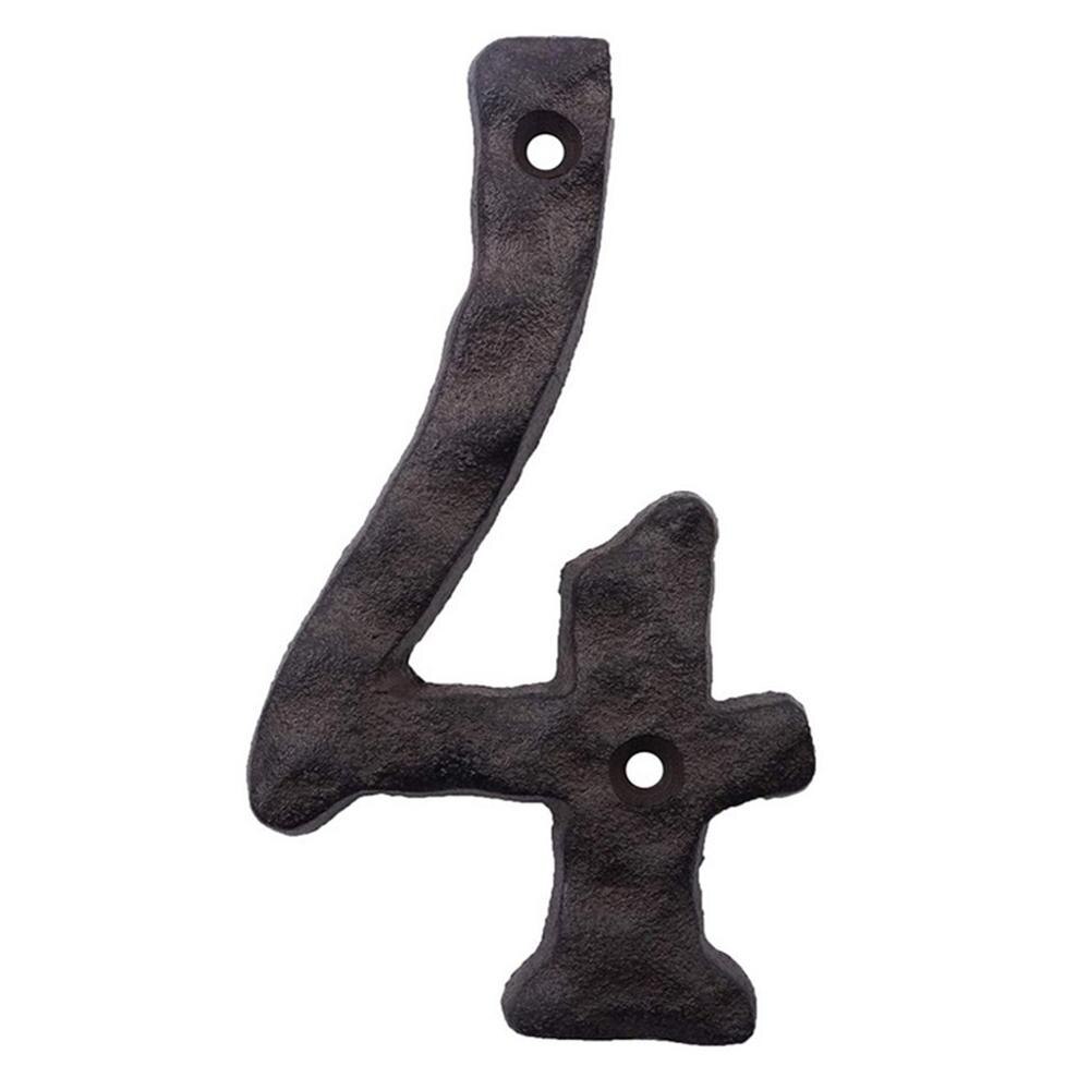 Wall Mounted 8cm Cast Iron Metal Door Number Sign House Number Digits for Hotel Apartment Home Street Garden Outdoor DIY Decor