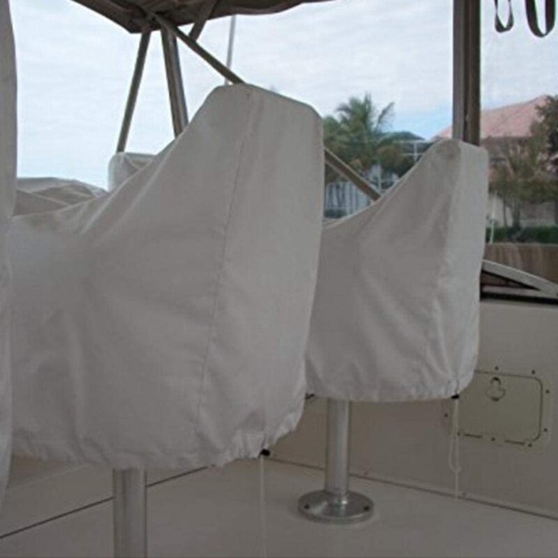 Boat Seat Cover, Outdoor Waterproof Pontoon Captain Boat Bench Chair Seat Cover, Chair Protective Covers