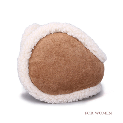 Mocka öronskydd unisex lammull varmare öronskydd varma öronkåpor täcka öronvärmare öronkåpor öronklapp varmare flickor vinter öron: Brun för kvinnor