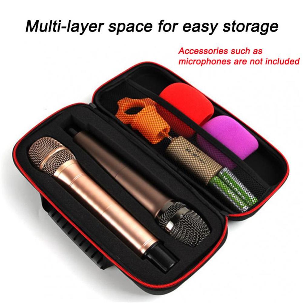 Portable wireless microphone case storage box large travel bag Shockproof EVA hard mic Bag for Travelling camping Business Trip