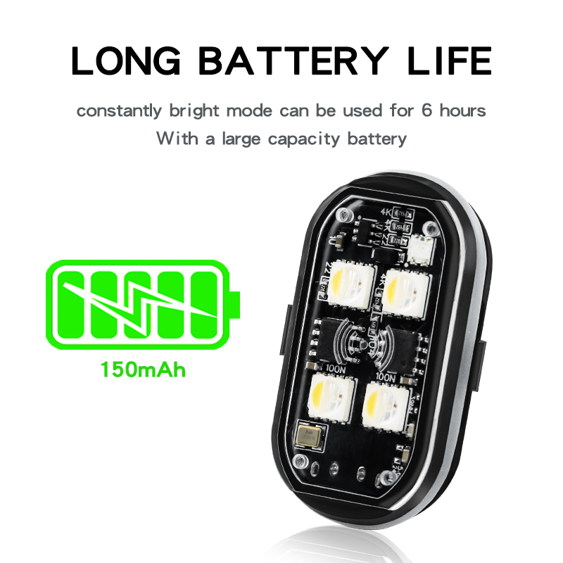 Luces estroboscópicas Led universales para aviones, luz de advertencia anticolisión para motocicleta, recargable por USB, Control remoto inalámbrico de 8 colores