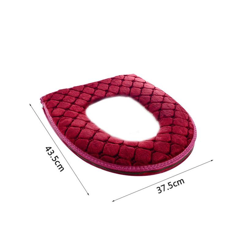 Alfombra de baño aseo cubierta lavable suave asiento almohadillas cálido tapa de inodoro 30cm asiento cojín decoración de baño accesorios de baño