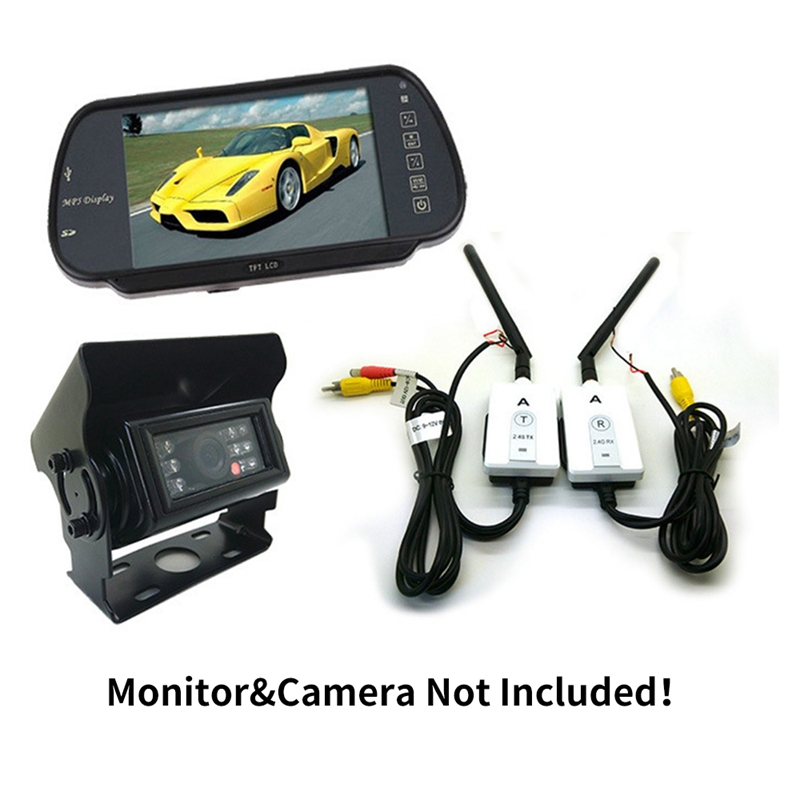 2.4 Ghz Vrachtwagen Voertuig Camera Draadloze Zender En Ontvanger Kit Auto Achteruitrijcamera Draadloze Bedrading Voor Alle Rca Video