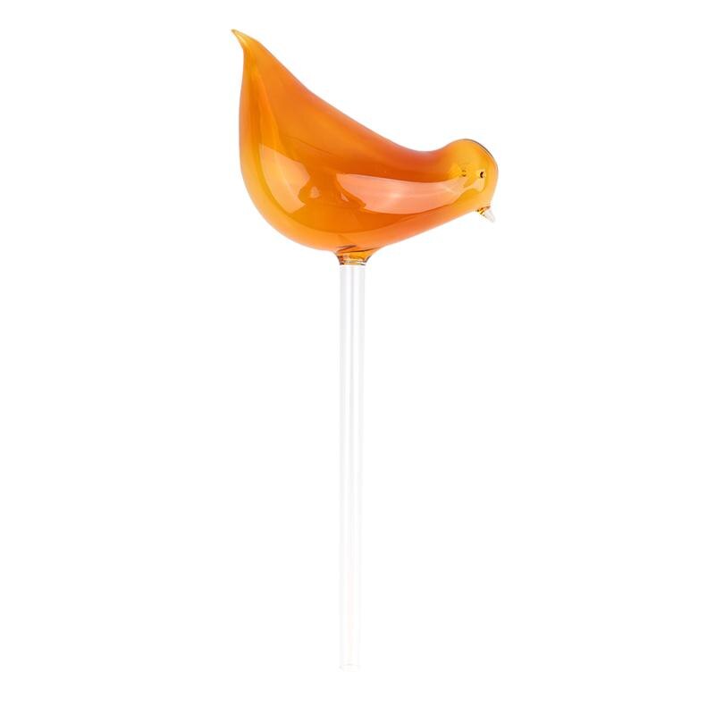 1Pc Self Watering Devices Automatic Plant Waterer Bird Irrigator Bonsai Accessory for Patio Lawn Garden with Paper Box: Yellow