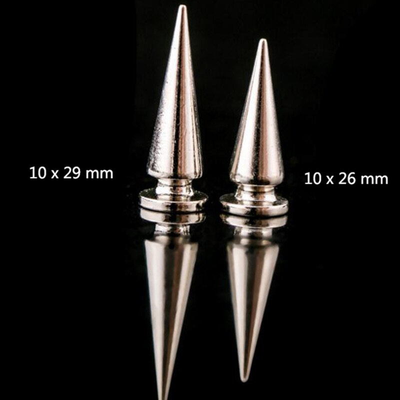 Kleurrijke trimits messing spike lange garment rivet studs met schroeven voor tas, hoed, schoen, lederen chocker diy ambachtelijke accessoire