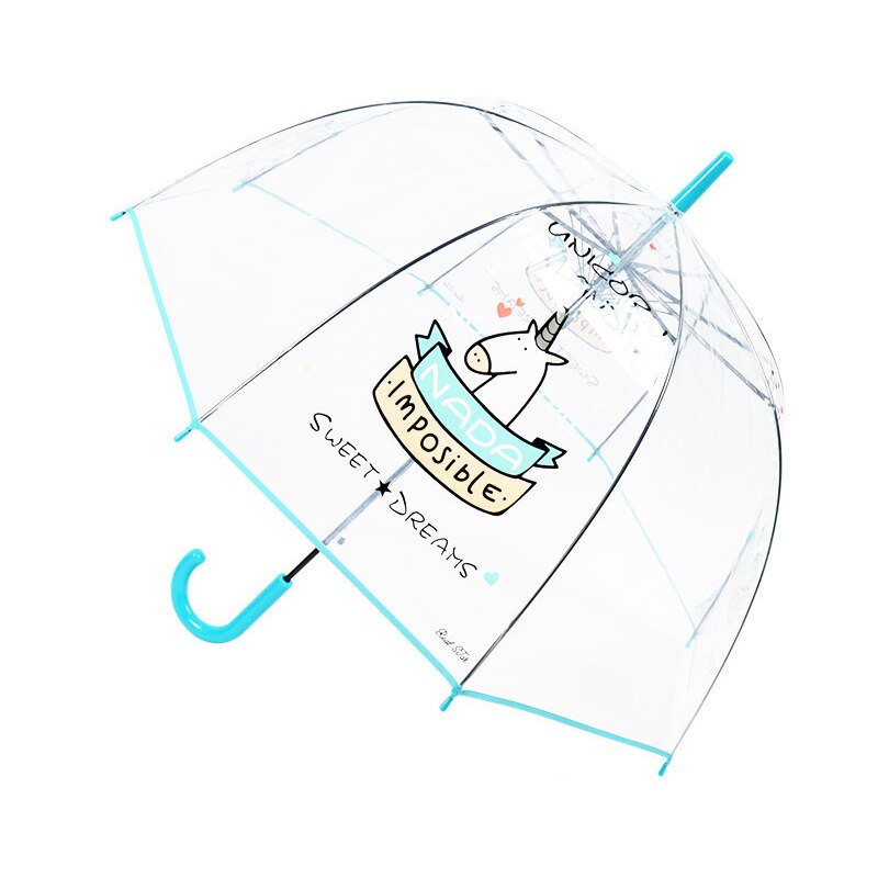 Sakura Regenschirme transparent Vogel KäFeige Regenschirm Karikatur Gebäude Regenschirme Stadt Regenschirm Langen Griff Regenschirme 2022: Einhorn