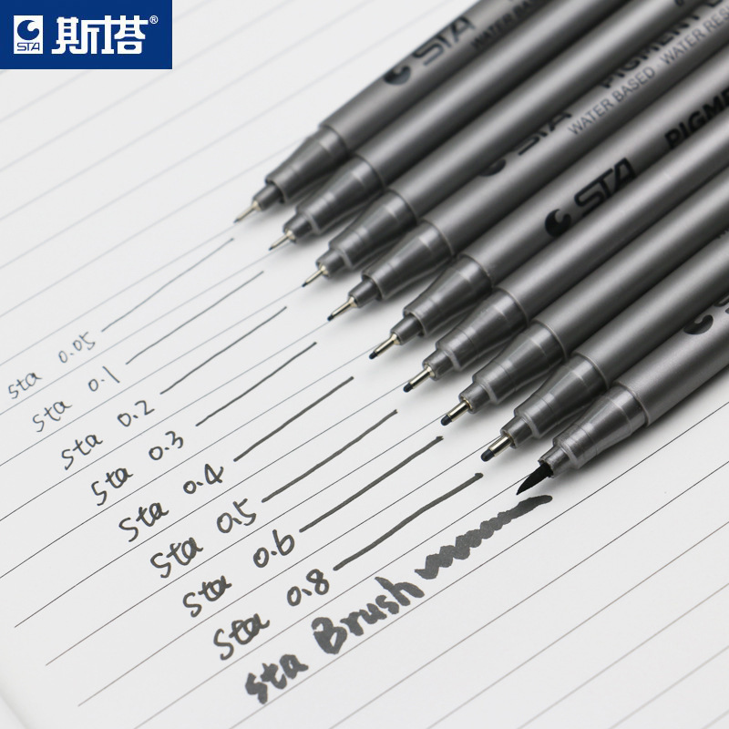 0,05-0,8mm Marker Stifte Weich Farbe Stift Für Skizze Zeichnung künstler skizze kugelschreiber einstellen Comic Handschrift Öl Marker stift dicke