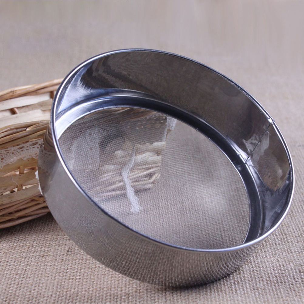 Kitchen Fine Mesh Flour Sifter Round Stainless Steel Flour Sieve Strainer Sifters Best For Kitchen Baking Tea