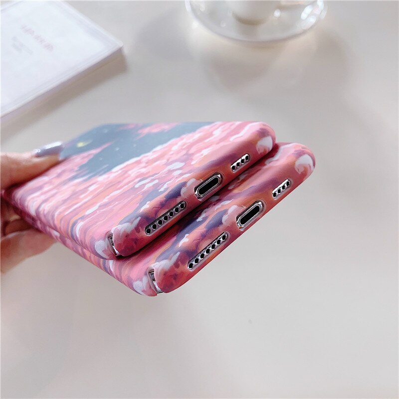 Cielo stellato Nube Paesaggio Cassa Del Telefono Per il iPhone 11 Pro Max XS Max XR X 6 6s 7 8 più Utral Sottile Pieno Dura del PC di Plastica Della Copertura Posteriore