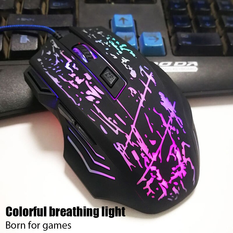 Backlight Wired Gaming Mouse 1200 DPI RGB Light Co... – Vicedeal